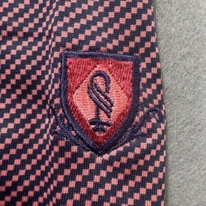 SHIRT GOLO POLO Donald Ross  MEN LRG PINK/NAVY GEOMETRIC PERFORMANCE Rugby